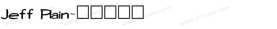 Jeff Plain字体转换